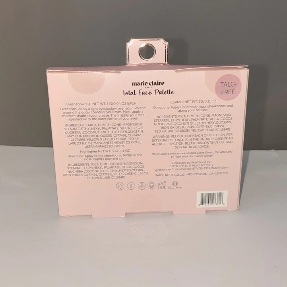 🌿Marie Claire Paris Total Face Palette – Smokey Delight